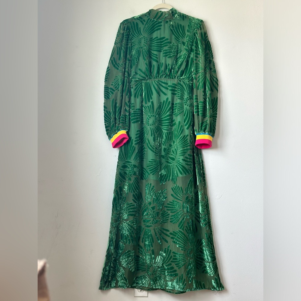 FARM Rio Green Floral Maxi Dress